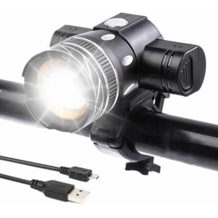 Erittäin kirkas ladattava pyöränvalo – 3-tilassa säädettävä tarkennus, vedenpitävä, helppo asentaa, tehokas pyörän etuosa L