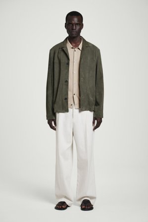 COS Knitted Linen-Silk Shirt in Beige - Men