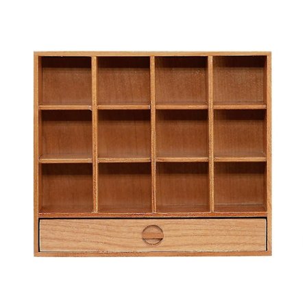 1/6 Kupinpidike Säilytysteline Massiivipuuta Mini Kirjahylly Kaappi Nukkekoti Mini Malli Opiskeluhuone Ac