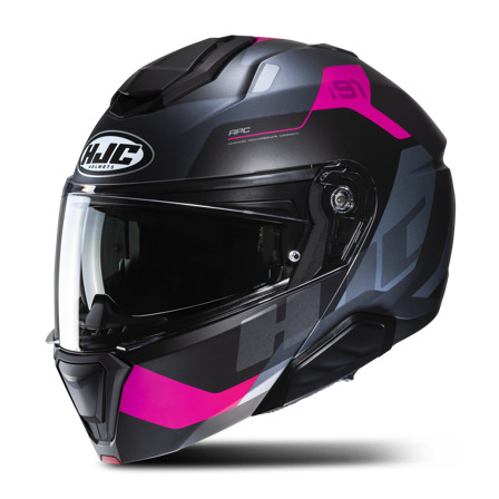 Avattava Kypärä HJC i91 Carst MC1SF Musta/Pinkki XS