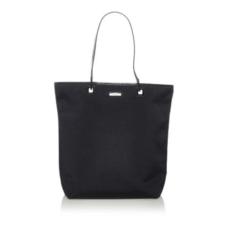 Gucci Vintage, Pre -owned Canvas Tote Bag Zwart, Dames, Maat:ONE Size
