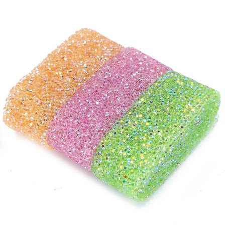 3 stk Rhinestone-kjede Fargerik Harpiks med Lim Klær Tilbehør Dekorasjoner 3,5 cm Bredde YEMAA