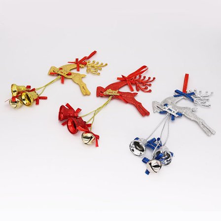 Juleklokker Ornamenter 3 stk Røde Juleornamenter Juleklokker