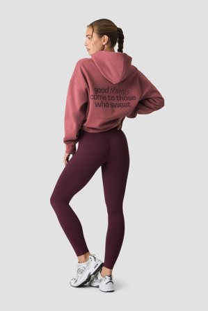 ICANIWILL - Everyday Relaxed Hoodie Print Calm Red - Naiset - Treenivaatteet ICIW:ltä