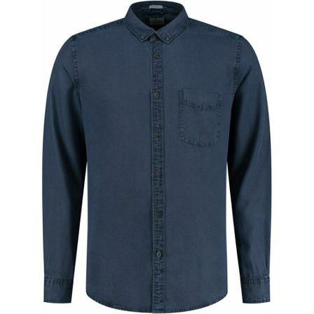 Dstrezzed Overhemd Garment Dyed Tencel Blå, Herre Skjorter
