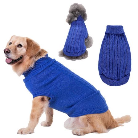 Hundetrøje, Varme Kæledyrstrøjer Hunde Store Hunde, Sød Strikket Klassisk Kattetrøje Hundetøj Frakke til Piger Drenge Hundehvalp Kat (X-Small, 