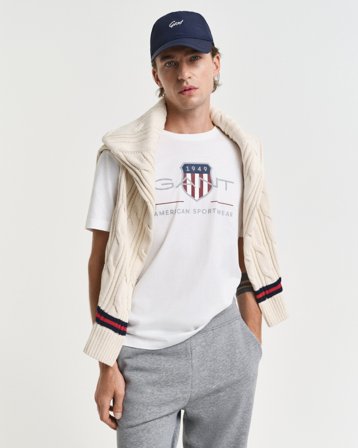 GANT Herren T-Shirt (XXL) Weiß