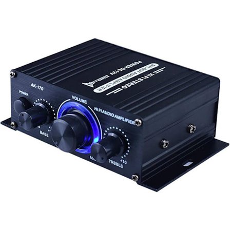 Mini DC 12V HiFi Audio Effektforsterker Bærbar Dobbel Kanal Ster