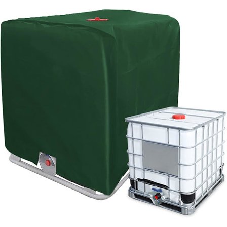 Ibc Tank Dæksel Presenning Til 1000l Ibc Beholder 116 X 100 X 120 Cm Vand Tank Dæksel Anti-uv Regnfast (grøn) Betterlifefg