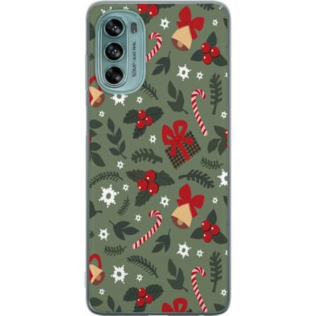 Motorola Moto G62 5G Gjennomsiktig deksel God Jul mønster