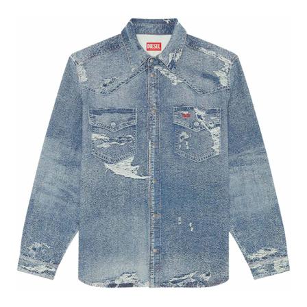 Diesel Denim Jakke Blå, Herre