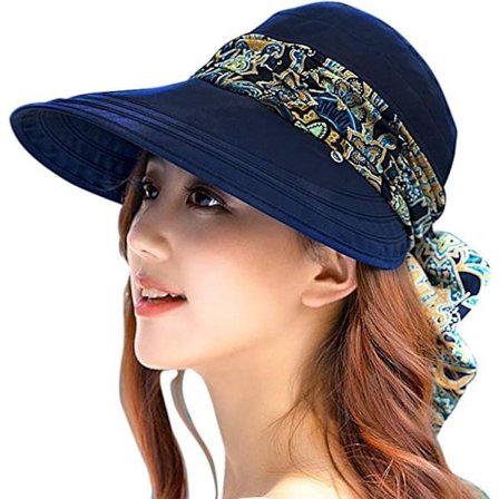 Kvinde Bred Skygge Peaked Cap Sol Hat Strand Rejse Sommer Flopp
