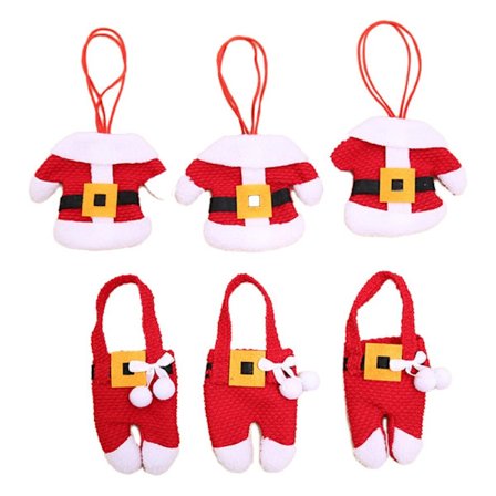 3 set Kniv Gaffel Jul Jultomte hållare Bestick Bordsdekoration