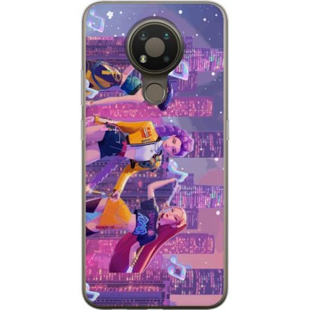 Yhteensopiva Puhelinkuori Nokia Nokia 3.4 Tulevaisuutta ennakoiva K-Pop Demon Hunters tyttöryhmän kuvitus neonkaupungin popkulttuuriestetiikalla ja