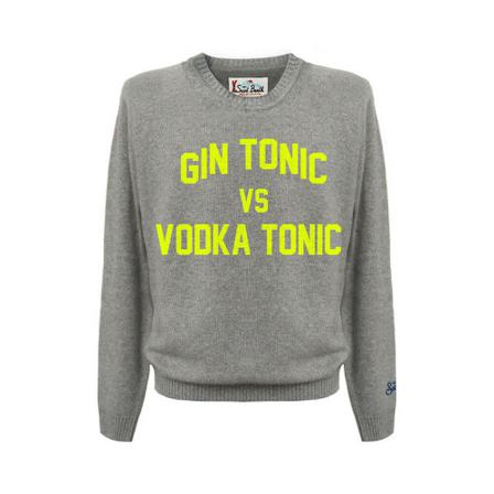 Saint Barth, Round-neck Knitwear Grijs, Heren, Maat:S