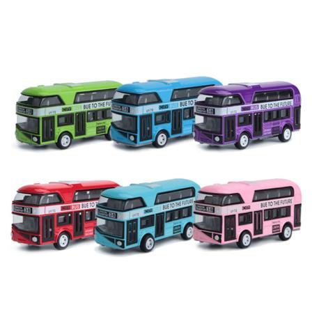 1:43 Automalli Kaksikerroksinen Lontoon Bussimetalliseos Diecast Vehicle Lelut Pojille