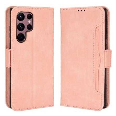 Bofink Vintage läder Samsung Galaxy S22 Ultra fodral - Rosa Rosa