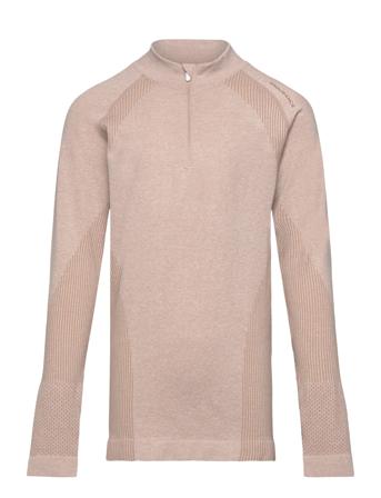 Halen Jr. Seamless Midlayer Outerwear Base Layers Baselayer Tops Beige Endurance