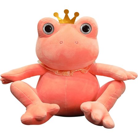 Sød krone frø plys bamse blød frø udstoppet dyr legetøj (Pink)