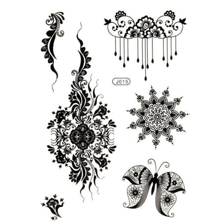 Tillfällig Tatuering 21 X 15cm - Svartatatueringar Armband