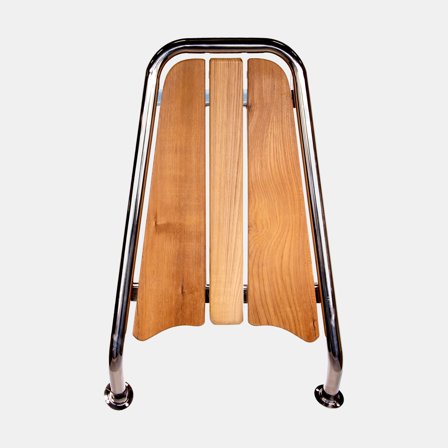 Peke för motorbåt NOCK Bowbase, teak & syrafast rostfritt stål, 33 x 70 x 48 cm