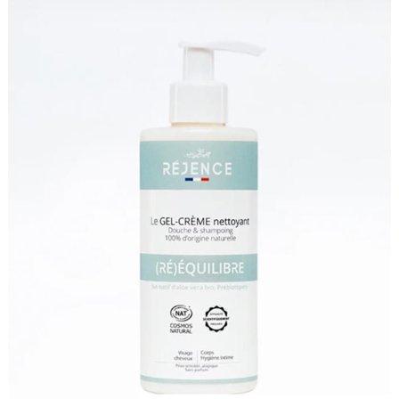 Gel-Creme Rensende - RÉJENCE - 250mL - Følsom Hud - 100% Naturlig Oprindelse - Uden Duft
