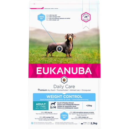 Eukanuba - Dog Adult Weight Control Small/Medium 15 kg (voksen) - Hund - Hundefôr & hundemat - Tørrfôr for hund - ZOO.no