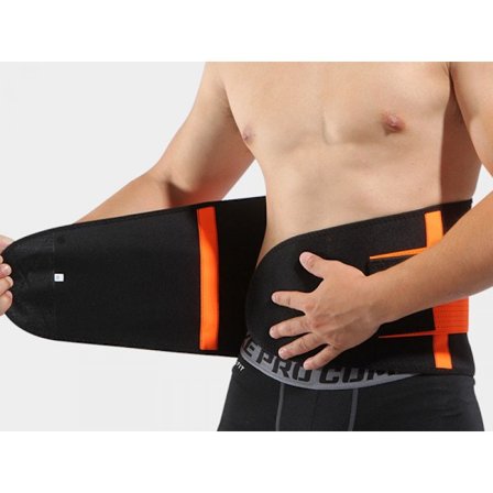 Neopren midjetrimmer magebelte for menn midjetrener korsett slankende body shaper trenings sauna varmt svettebånd (XXL)