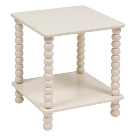 Sofabord Chamlo 1 hylde 40 x 40 cm elfenben