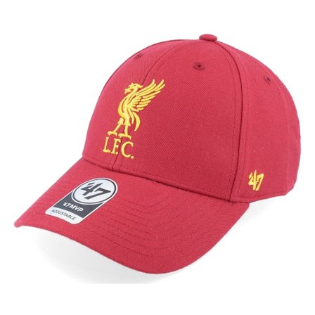 47 Brand - Football Rot Adjustable Cap - Liverpool Ballpark '47 Mvp Red Adjustable @ Hatstore