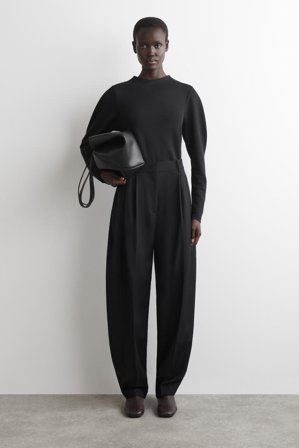 COS Bluzka Z Długim Rękawem in Czarny