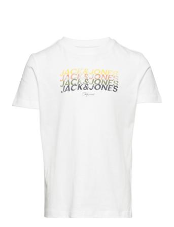 Jorbrady Tee Ss Crew Neck Sn Jnr T-shirt Hvid Jack & J S
