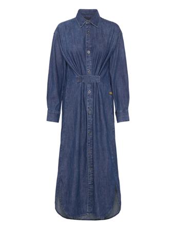 Long Tab Shirt Dress L\S Wmn Blue G-Star RAW