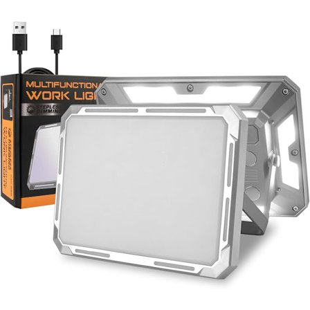 50W Uppladdningsbar LED Strålkastare Bärbar Byggarbetsplats Strålkastare 116 LED LED Strålkastare Batteri Arbetslampa med USB/Magnet