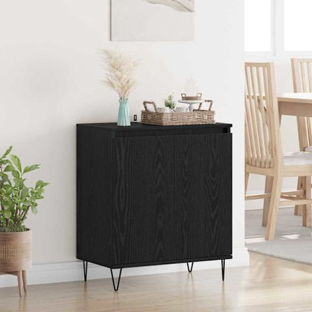 Sideboard Svart Ek 60 x 35 x 70 cm Konstruerat trä