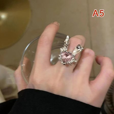 Black Cat Monster Ring för kvinnor Roliga Big Eye tecknade par R