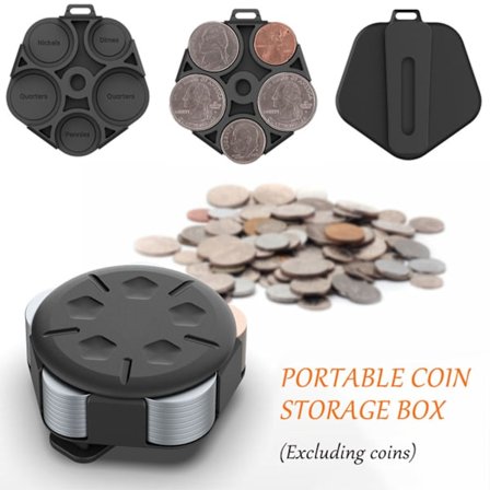 Bärbar Coin Organizer Case Lätt för samlare