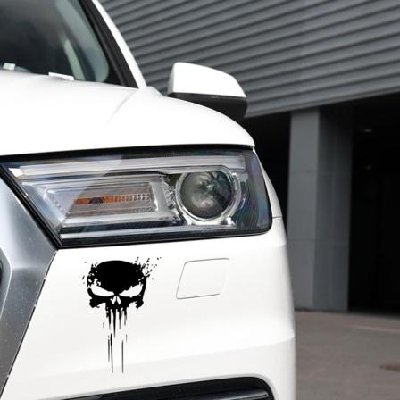 Molten Skull Skull Stickers Pakke med 2 enheder til bil eller motorcykel