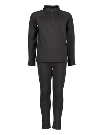 Yotta Kids Set Outerwear Base Layers Baselayer Sets Black Didriksons