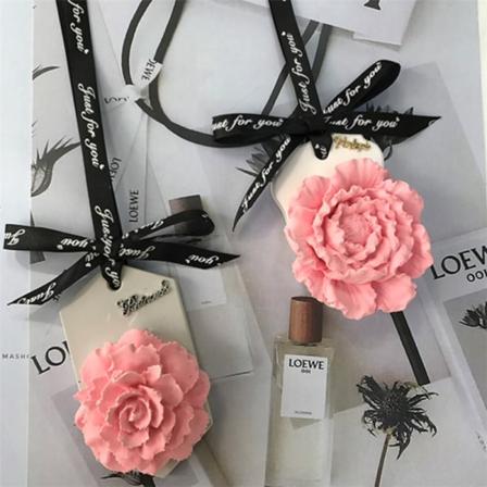 Pionblomma Rose Flower Form Handgjorda blomljus D