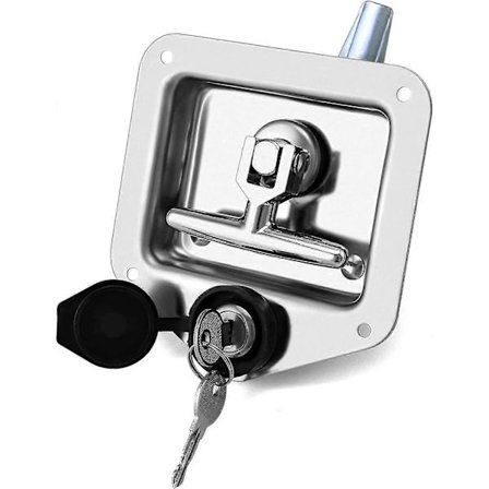 Låssats för släpvagn i rostfritt stål, husbil, lastbil, släpvagnssats, 1 lås med 2 nycklar [DB]