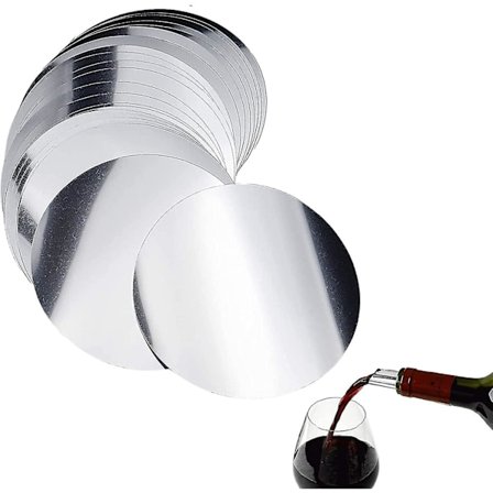 50 stk. Vin Hældeskive Fleksibel Drypstop Vin Skive Ingen Dryp Drypstop Og Hælder Hjemmebar Tilbehør Til Vinflasker Sølv TY