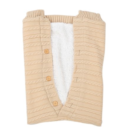 Baby Filt Vagn Filt Varm Nyfödd Spädbarn Sovsäck Vinter Beige