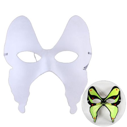 Barnemaske Hvit Håndmalt Pappmaske Barnemaling Maske Hvit Embryo Fargemaske Zorro