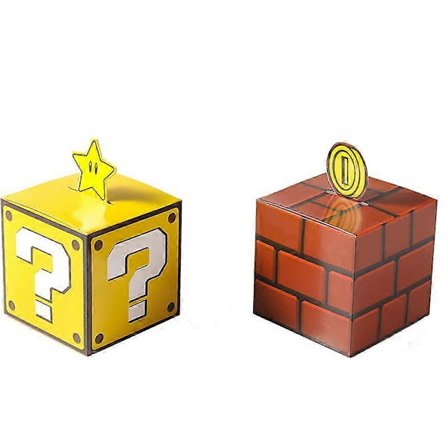20-pack Super Mario Party Presentaskar - Tegel & Frågetecken Födelsedagsdekorationer