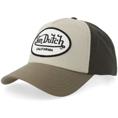 Von Dutch - Beige adjustable Keps - Oval Patch Toi Khaki/Olive Adjustable @ Hatstore