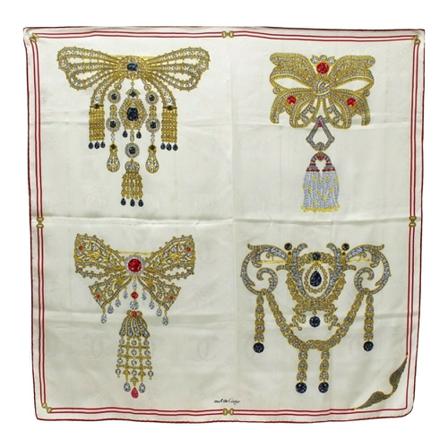 Cartier Vintage, Pre-owned Scarf Wit, Dames, Maat:ONE Size