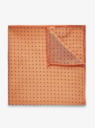 John Henric Men's Orange Dot Pocket Square Size Onesize