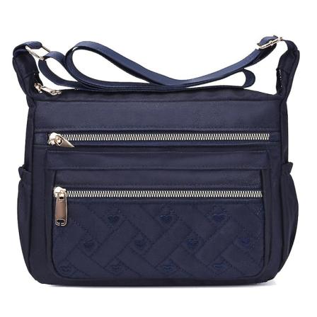 Multifunktionell axelremsväska, moderiktig och casual Oxford-tygväska i nylon Blue