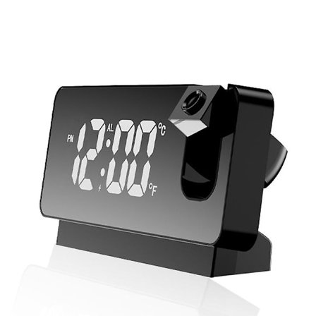 Projektor Klokke Vekkerklokke Led Speil Klokke Skrivebordsklokker Projeksjonsvekkerklokke Speil Klokke Vekkeklokke Digital Display